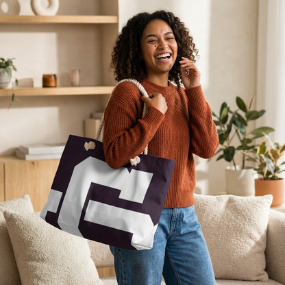 Culture Creators Bold Monogram Oversized Initial Travel Tote